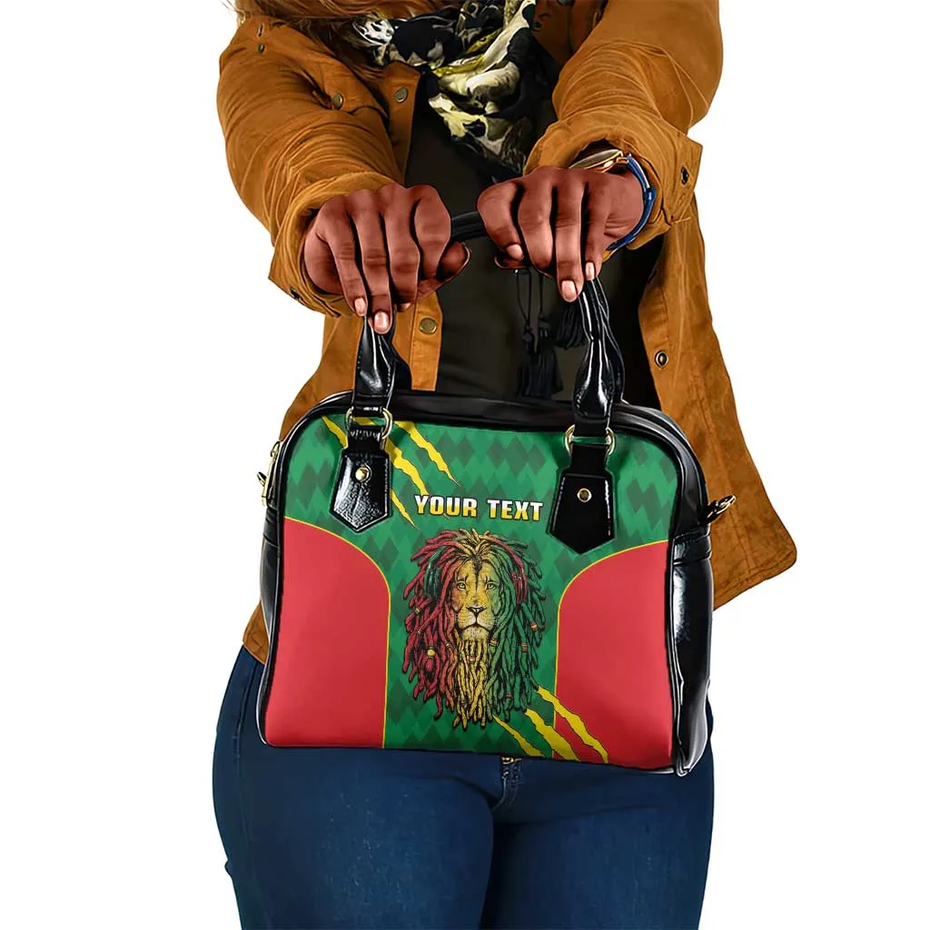 Personalised Ethiopia Shoulder Handbag Men's Dreadlock Rasta Lion Headphones LT14