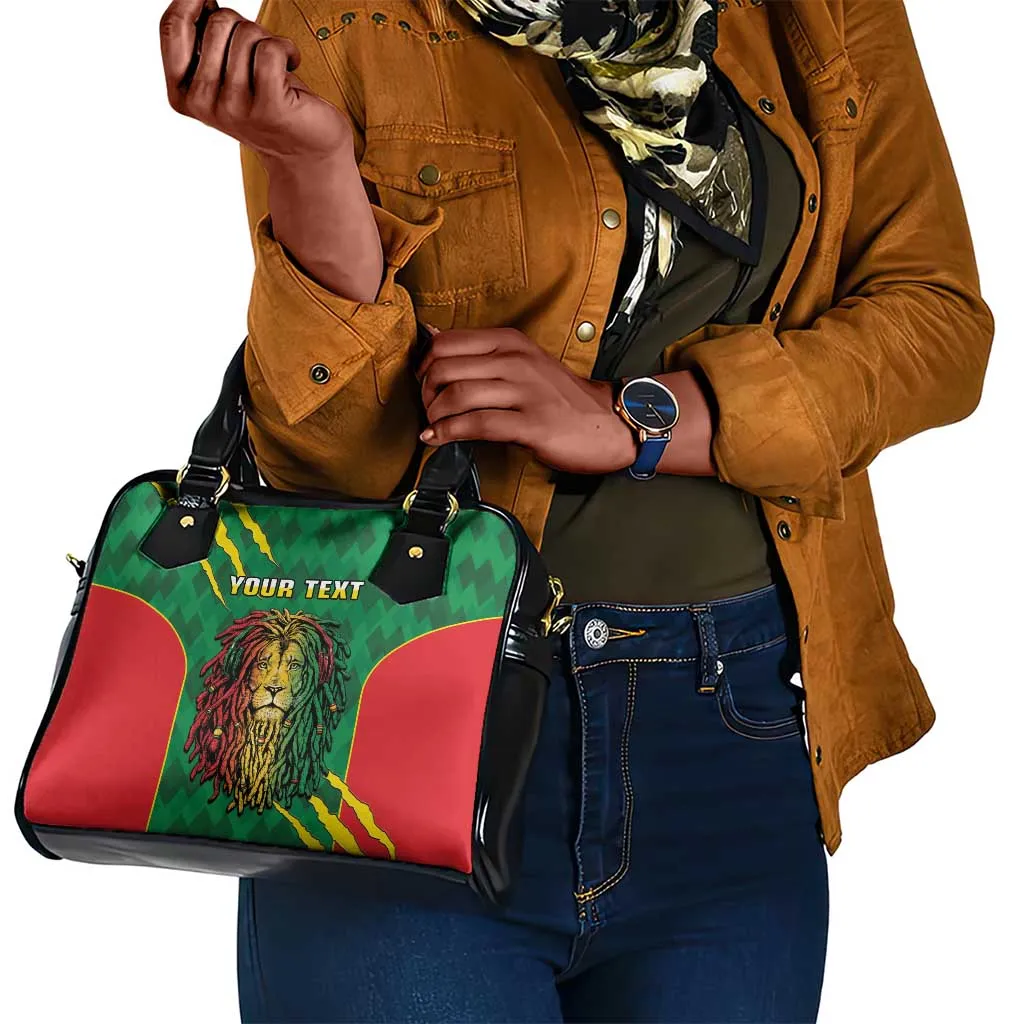 Personalised Ethiopia Shoulder Handbag Men's Dreadlock Rasta Lion Headphones LT14