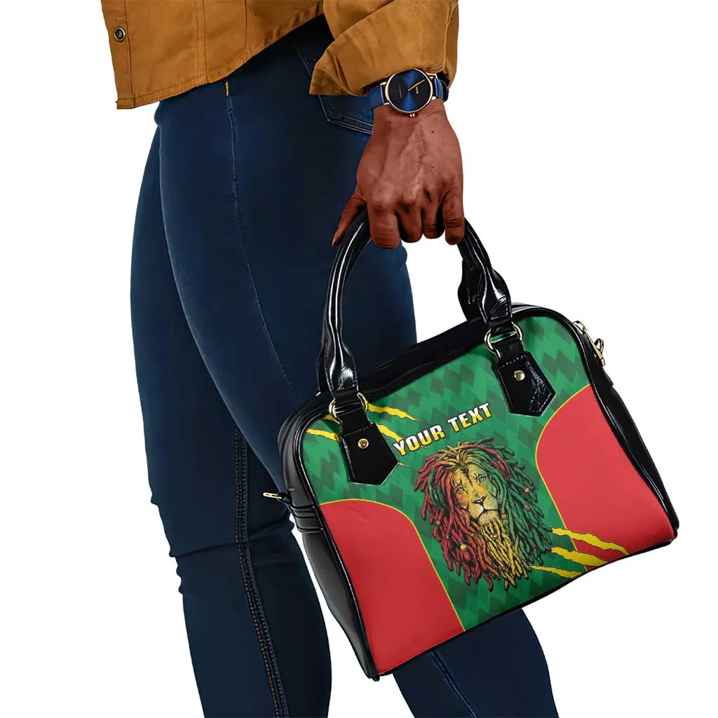 Personalised Ethiopia Shoulder Handbag Men's Dreadlock Rasta Lion Headphones LT14