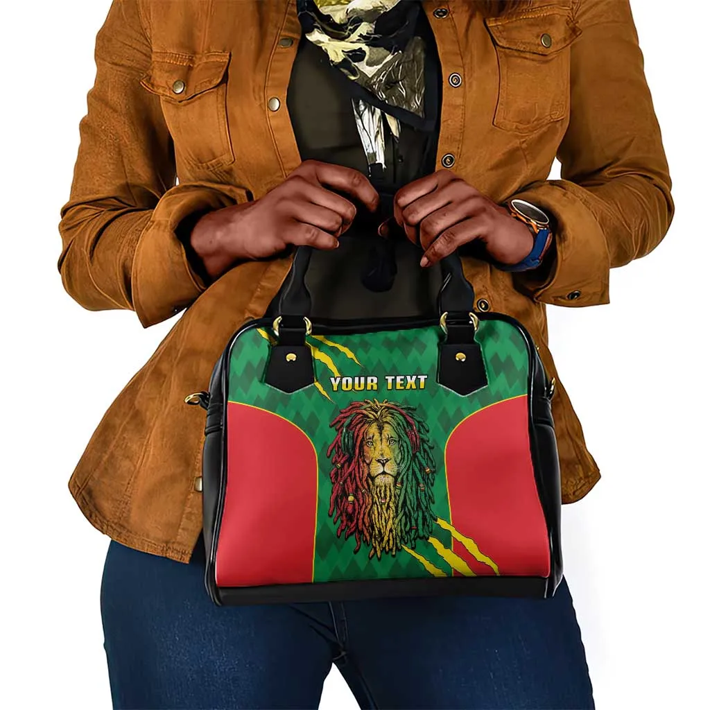 Personalised Ethiopia Shoulder Handbag Men's Dreadlock Rasta Lion Headphones LT14