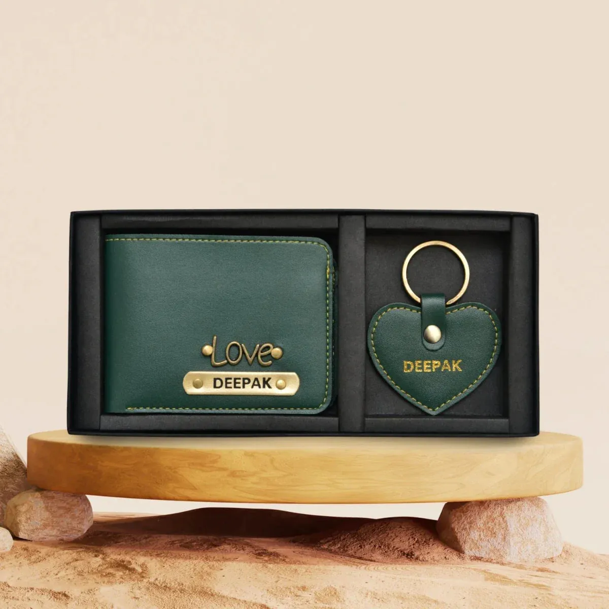Personalized Men's Valentine Special Combo (2 pcs) - Olive Green