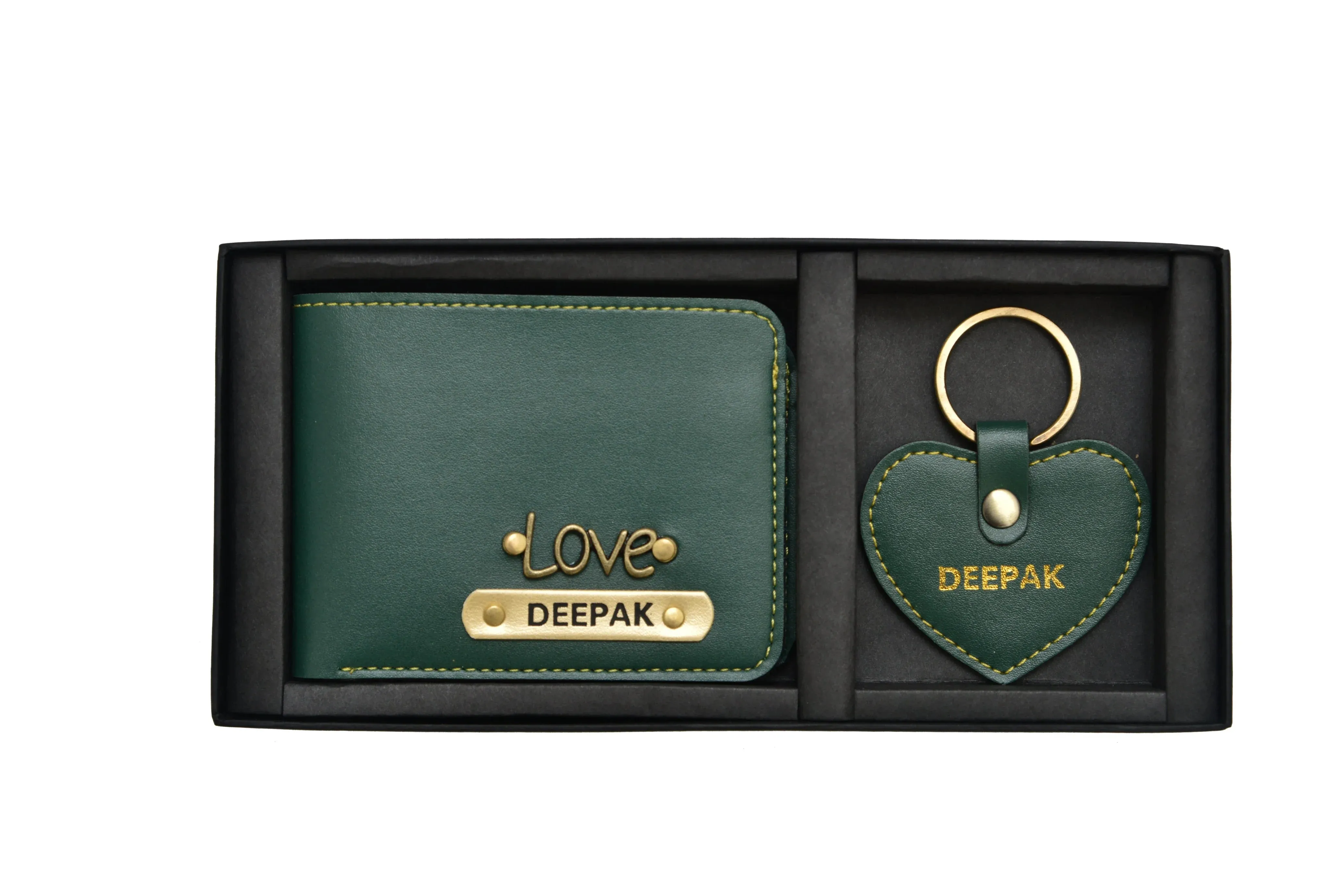 Personalized Men's Valentine Special Combo (2 pcs) - Olive Green
