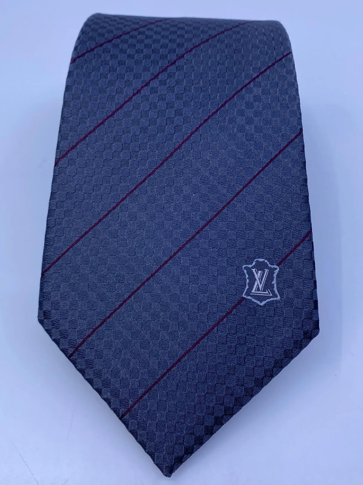 Petit Damier Striped LV Crest Tie