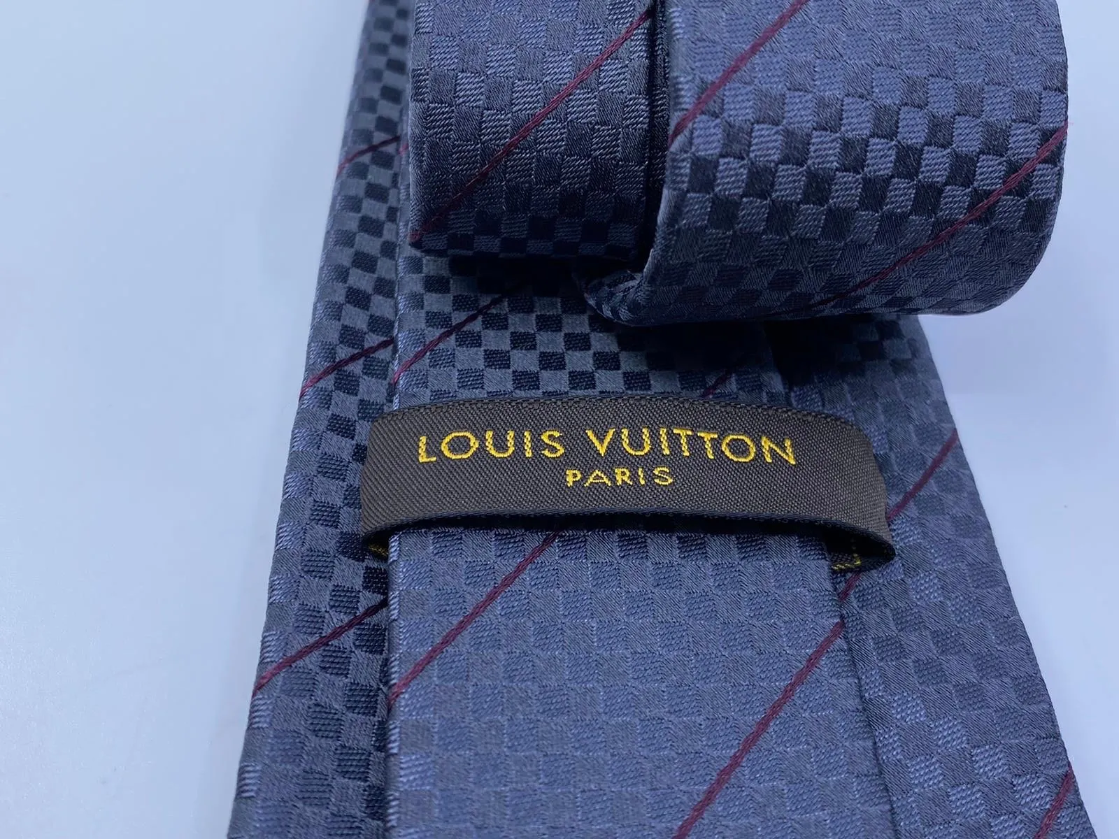 Petit Damier Striped LV Crest Tie