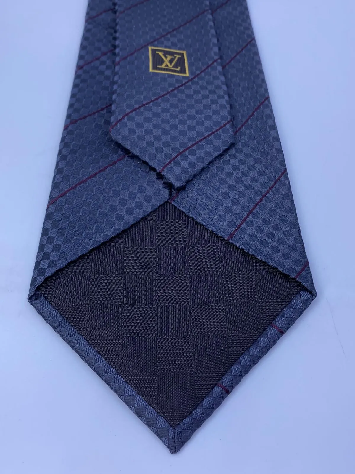 Petit Damier Striped LV Crest Tie