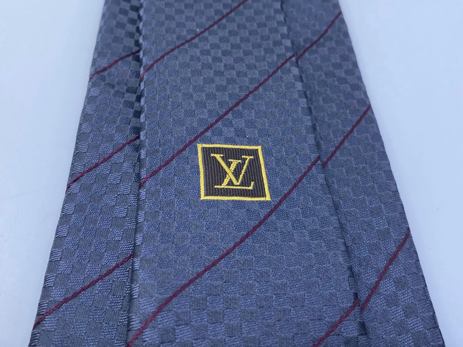 Petit Damier Striped LV Crest Tie