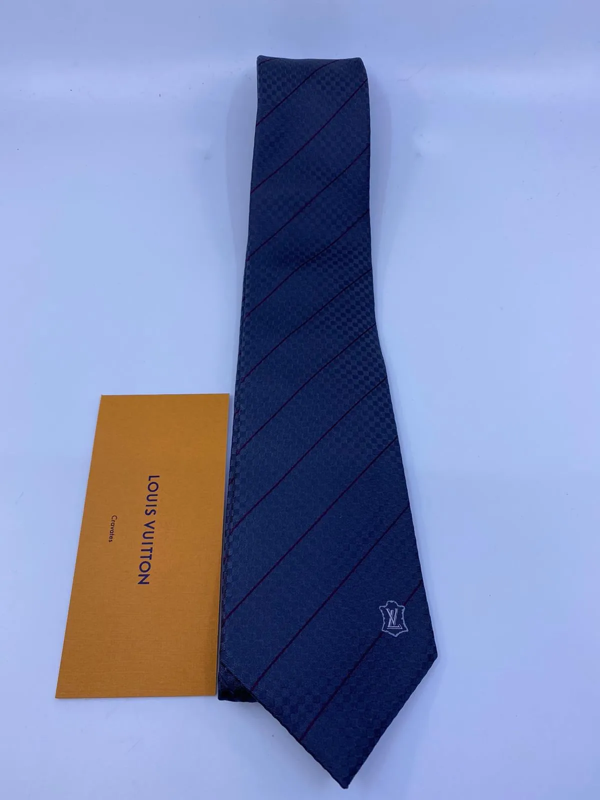 Petit Damier Striped LV Crest Tie
