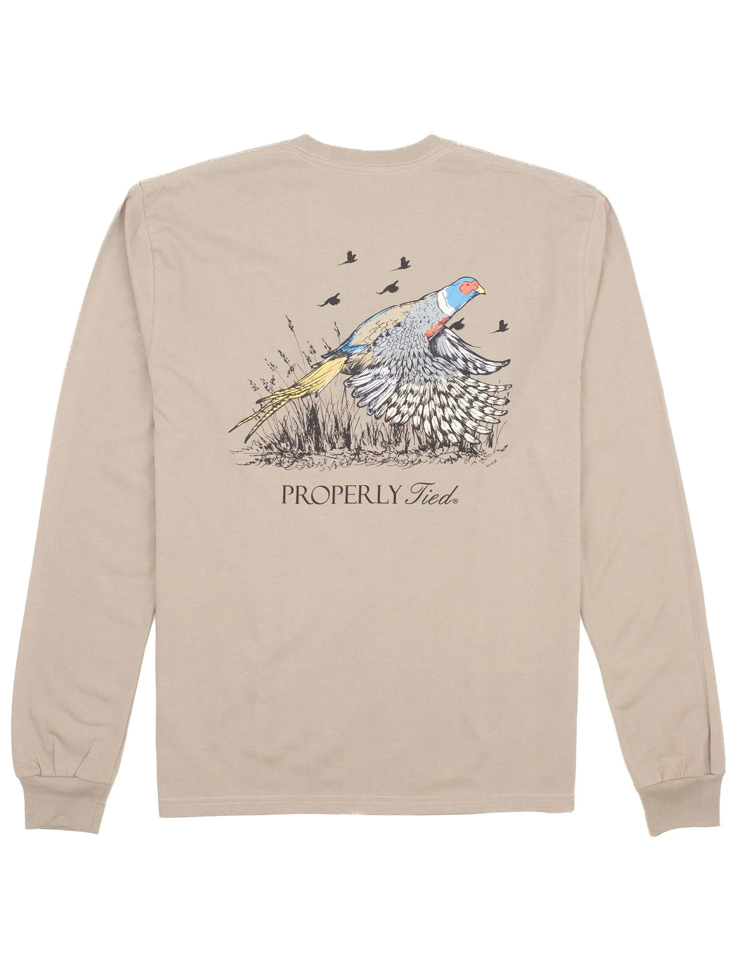 Pheasant Long Sleeve Tee (Sand)