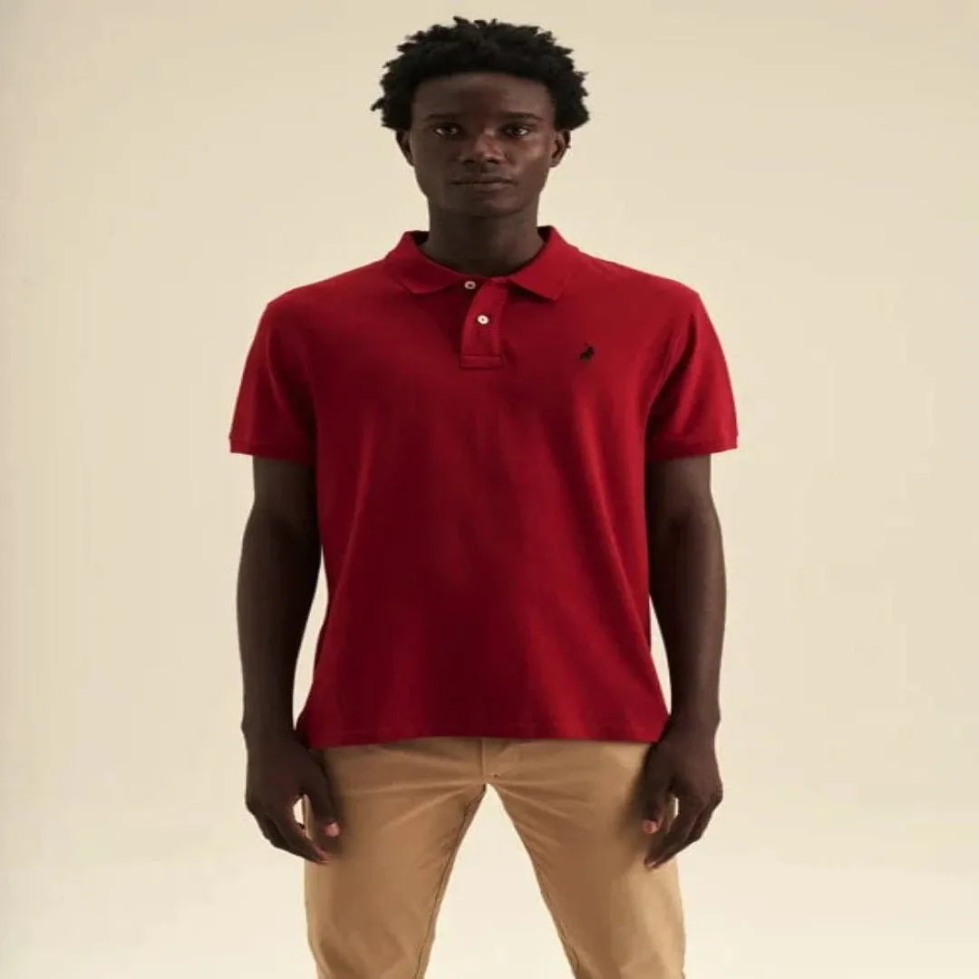 Polo Carter Pique Golfer Crimson