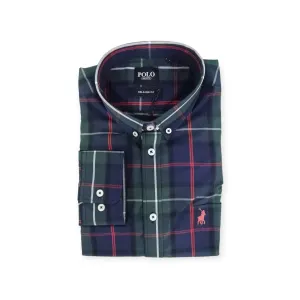 Polo Men's Long Sleeve Bold Check Weekender Navy