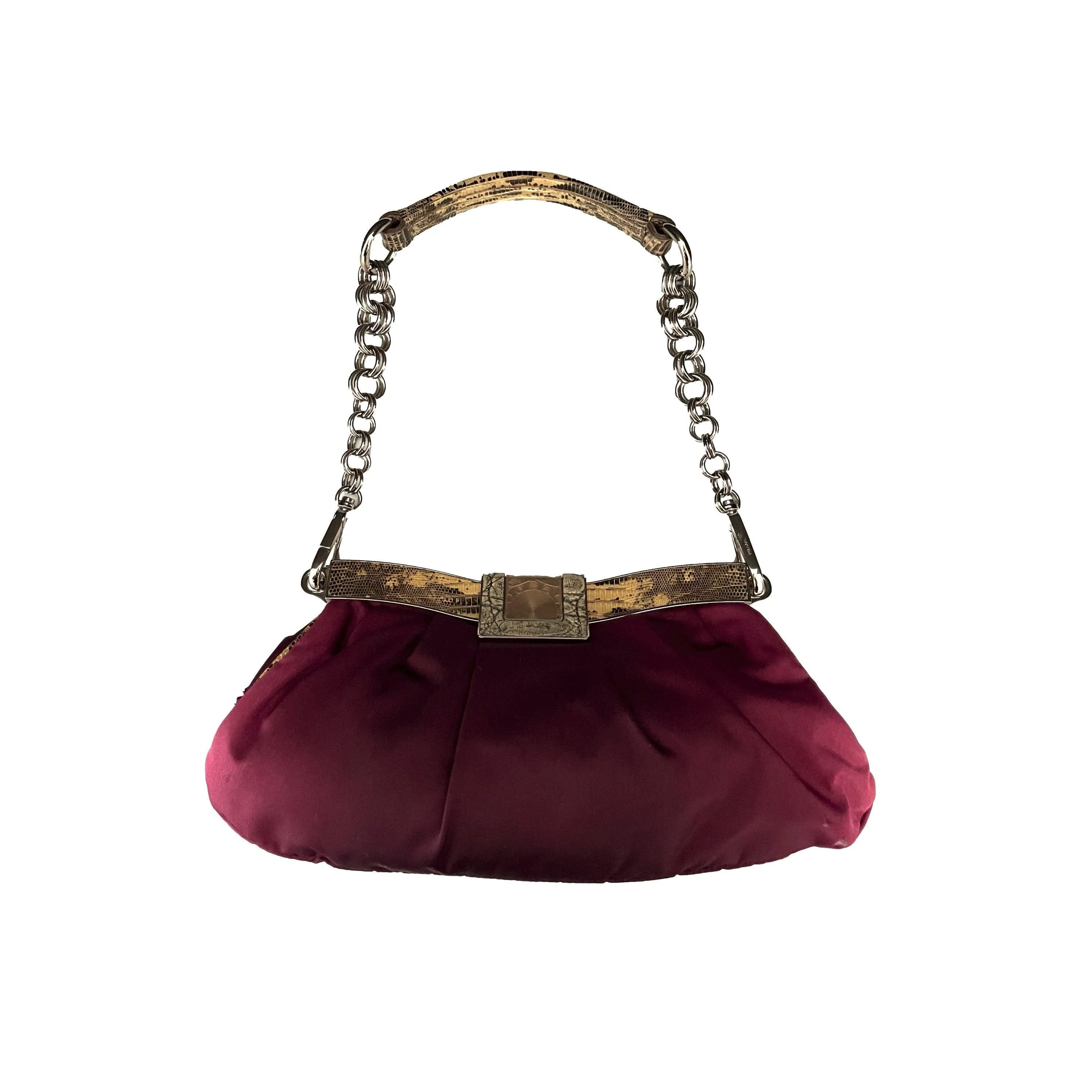 Prada Burgundy Ombre Chain Shoulder Bag