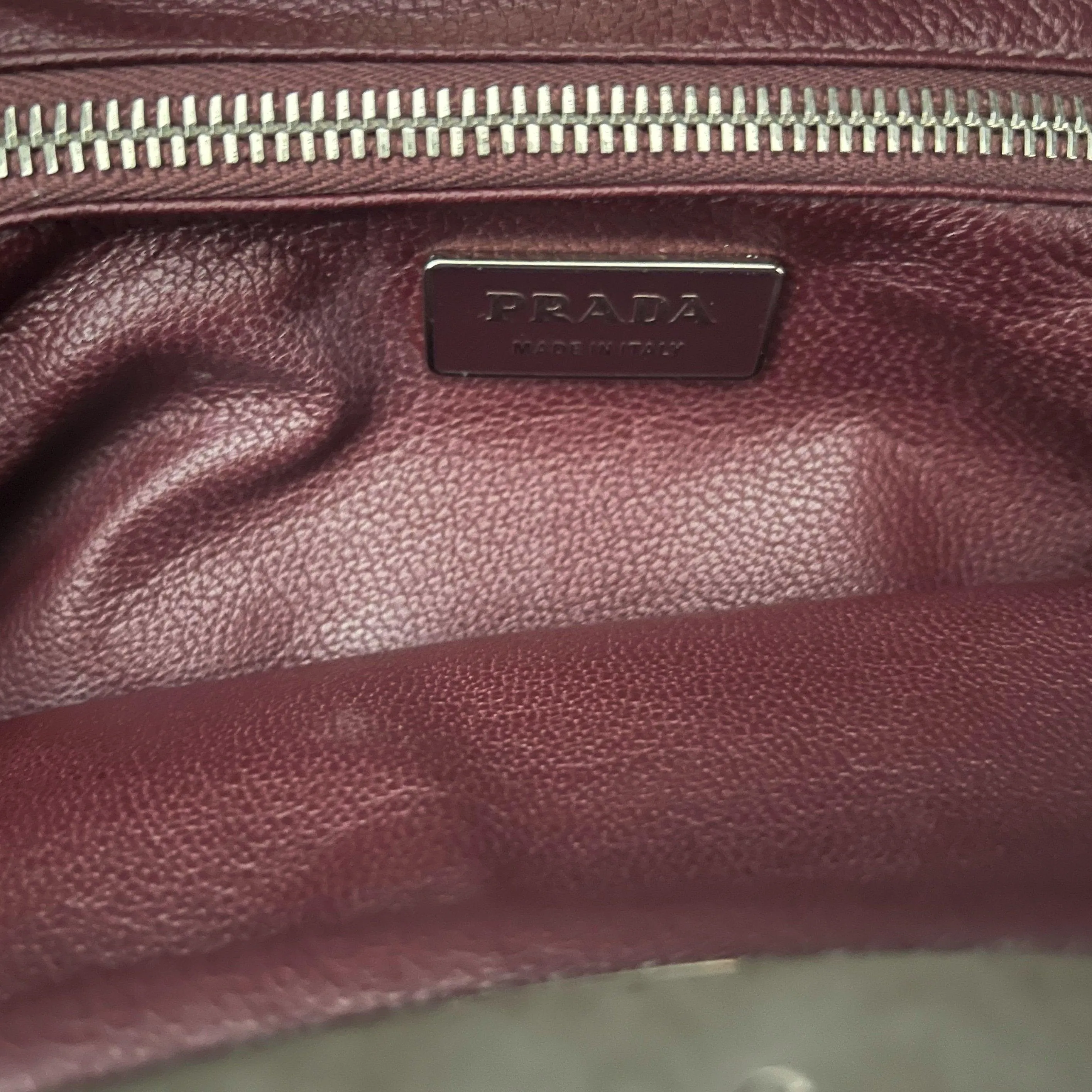 Prada Burgundy Ombre Chain Shoulder Bag