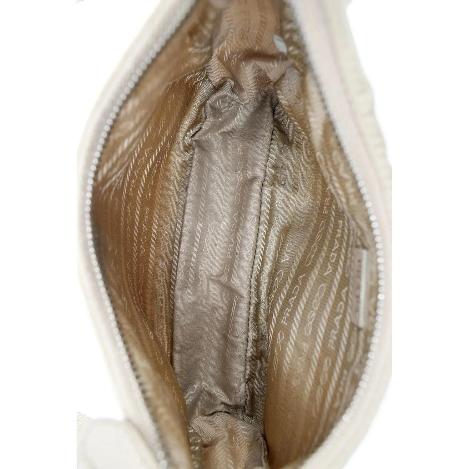 PRADA Re-Edition 2005 Re-Nylon Shoulder Bag Beige