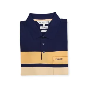 Pringle Men's Ronald Mercerised Golfer Navy