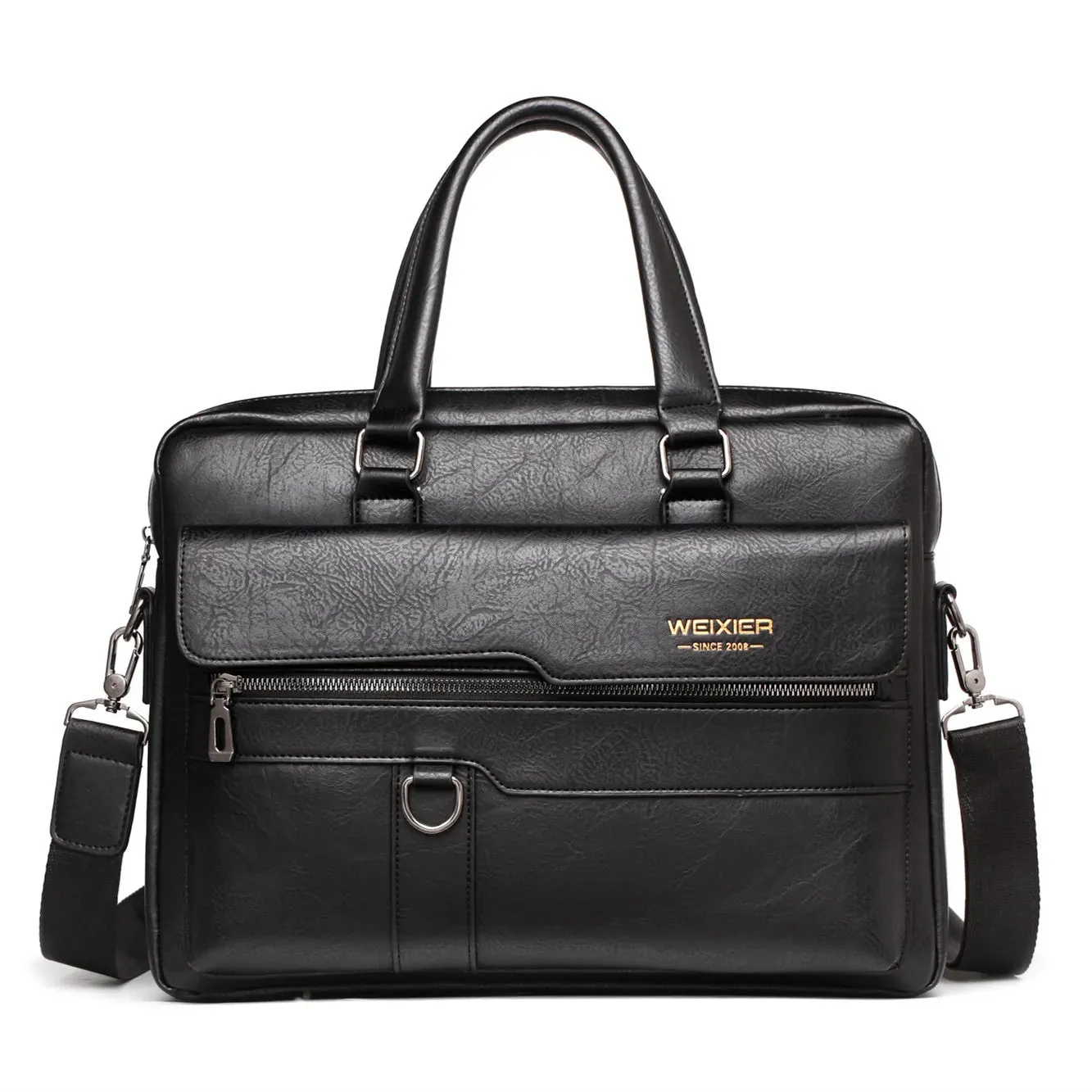 PU Leather Men's 14-Inch Laptop Briefcase