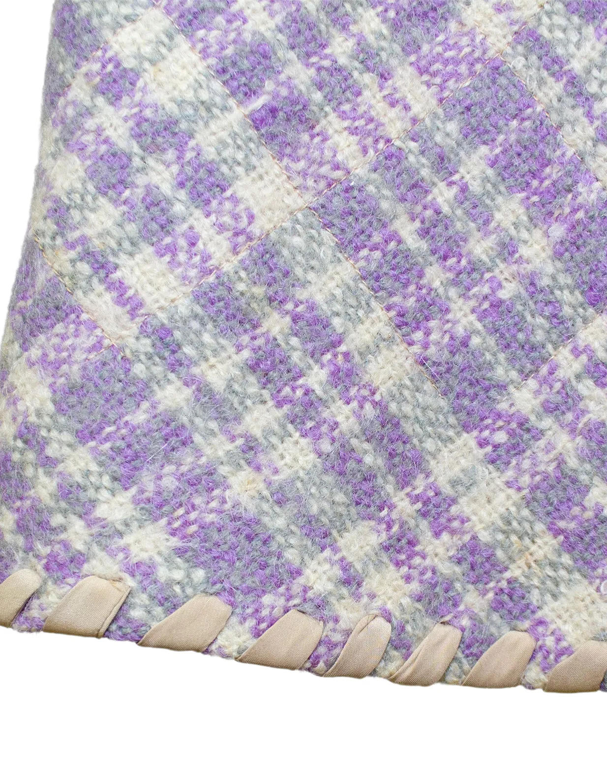 Purple Tweed Jacket and Dress Ensemble