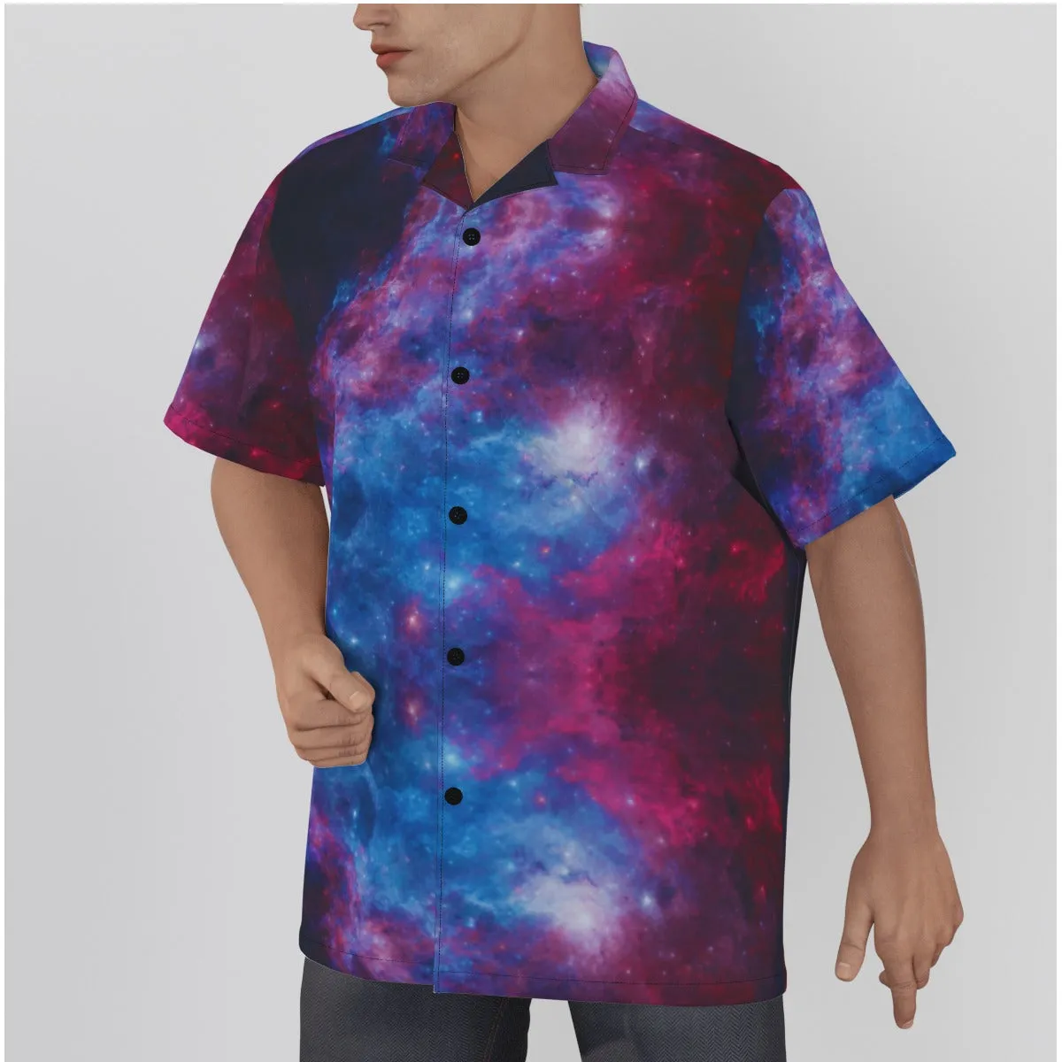 Red Galaxy Men's Hawaiian Shirt