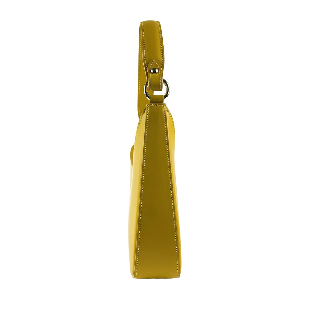 Renato Borzatta leather shoulder bag yellow