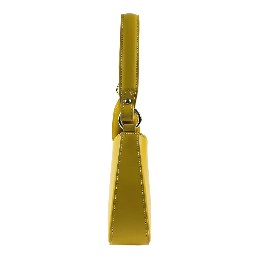 Renato Borzatta leather shoulder bag yellow