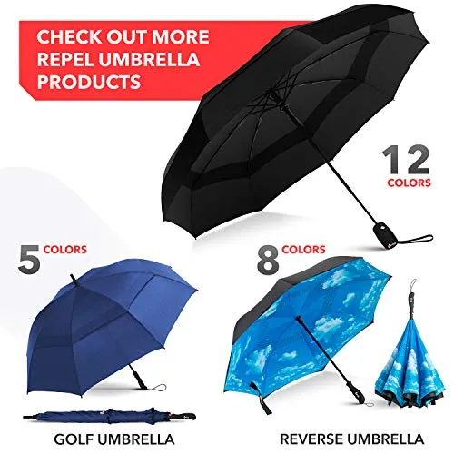 Repel Umbrella Windproof Travel Umbrella - Wind Resistant