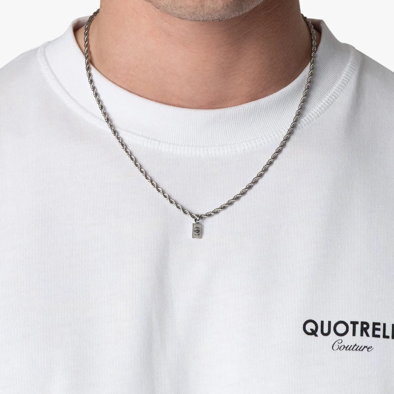 ROPE CHAIN  - 50 CM | SILVER