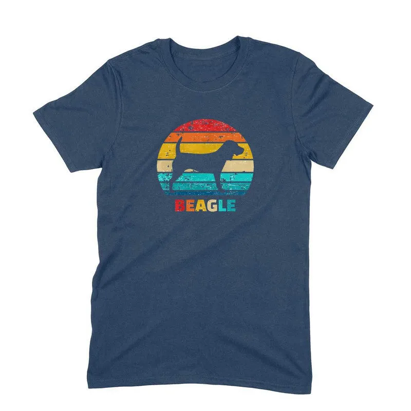 Round Neck T-Shirt (Men) - Beagle Sunset (6 Colours)