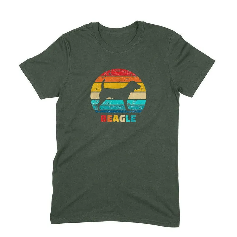 Round Neck T-Shirt (Men) - Beagle Sunset (6 Colours)