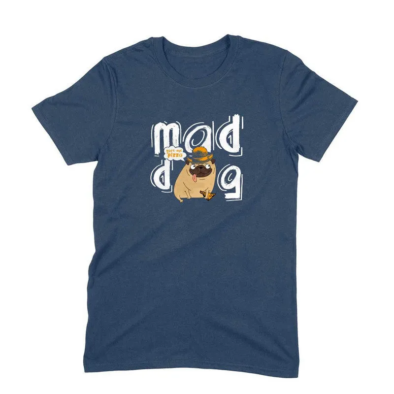 Round Neck T-Shirt (Men) - Pizza Pug (6 Colours)