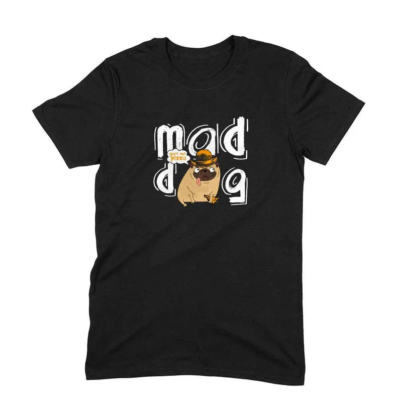 Round Neck T-Shirt (Men) - Pizza Pug (6 Colours)