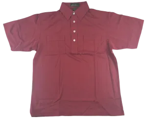 Sahara  Mens  Burgundy  Short  Sleeve Polo