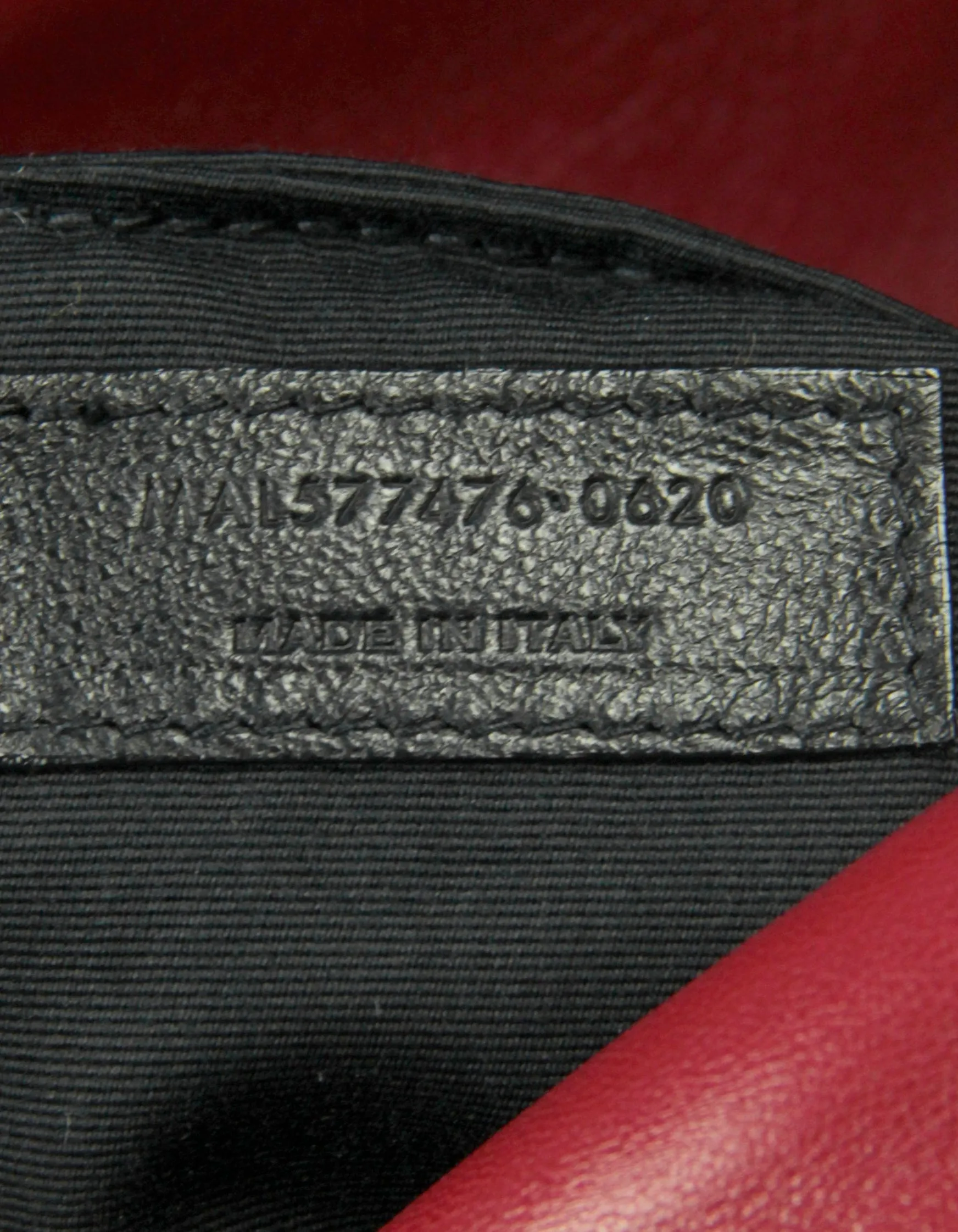 Saint Laurent Burgundy Leather Small Loulou Puffer Bag