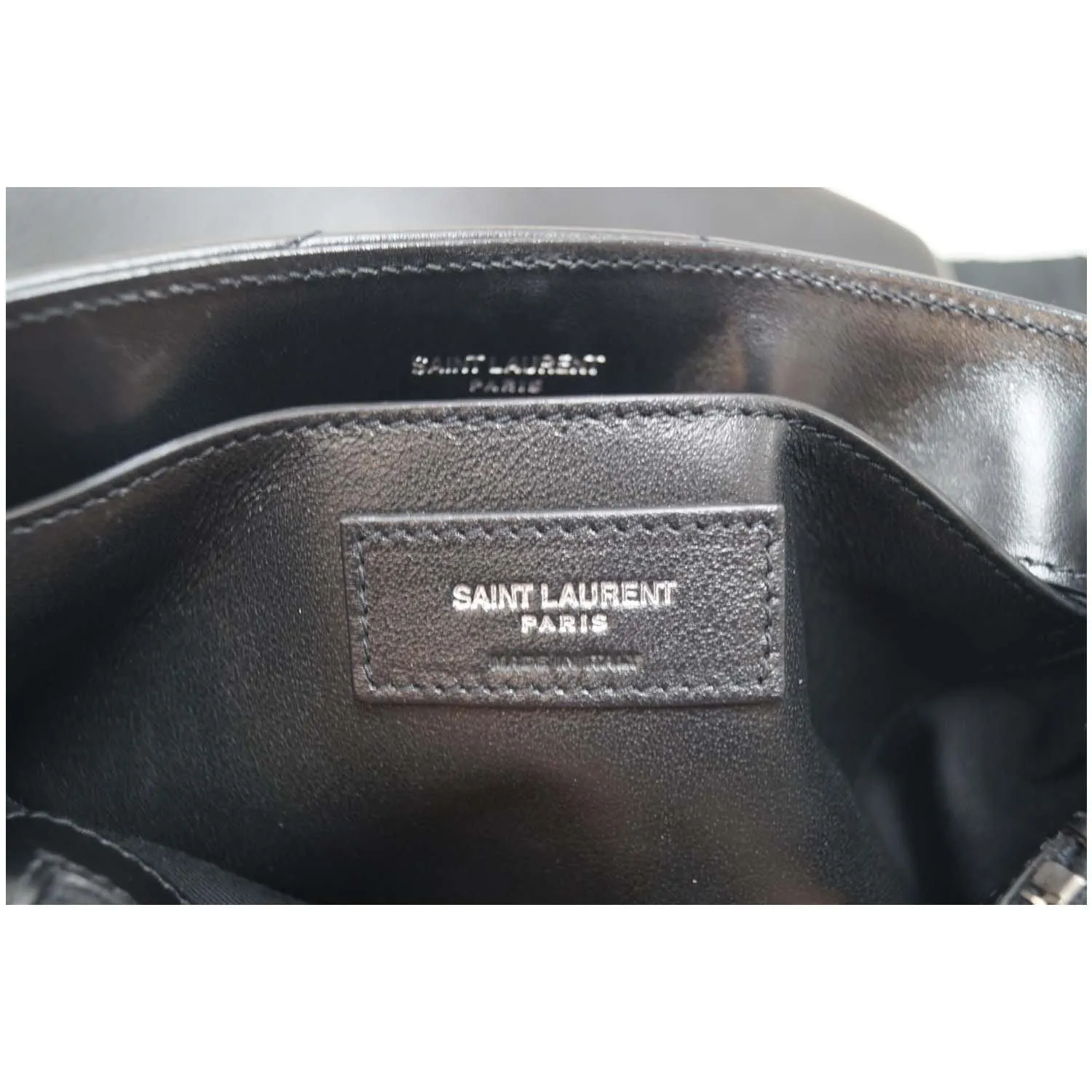 SAINT LAURENT Matelasse Loulou Monogram Calfskin Shoulder Bag Black