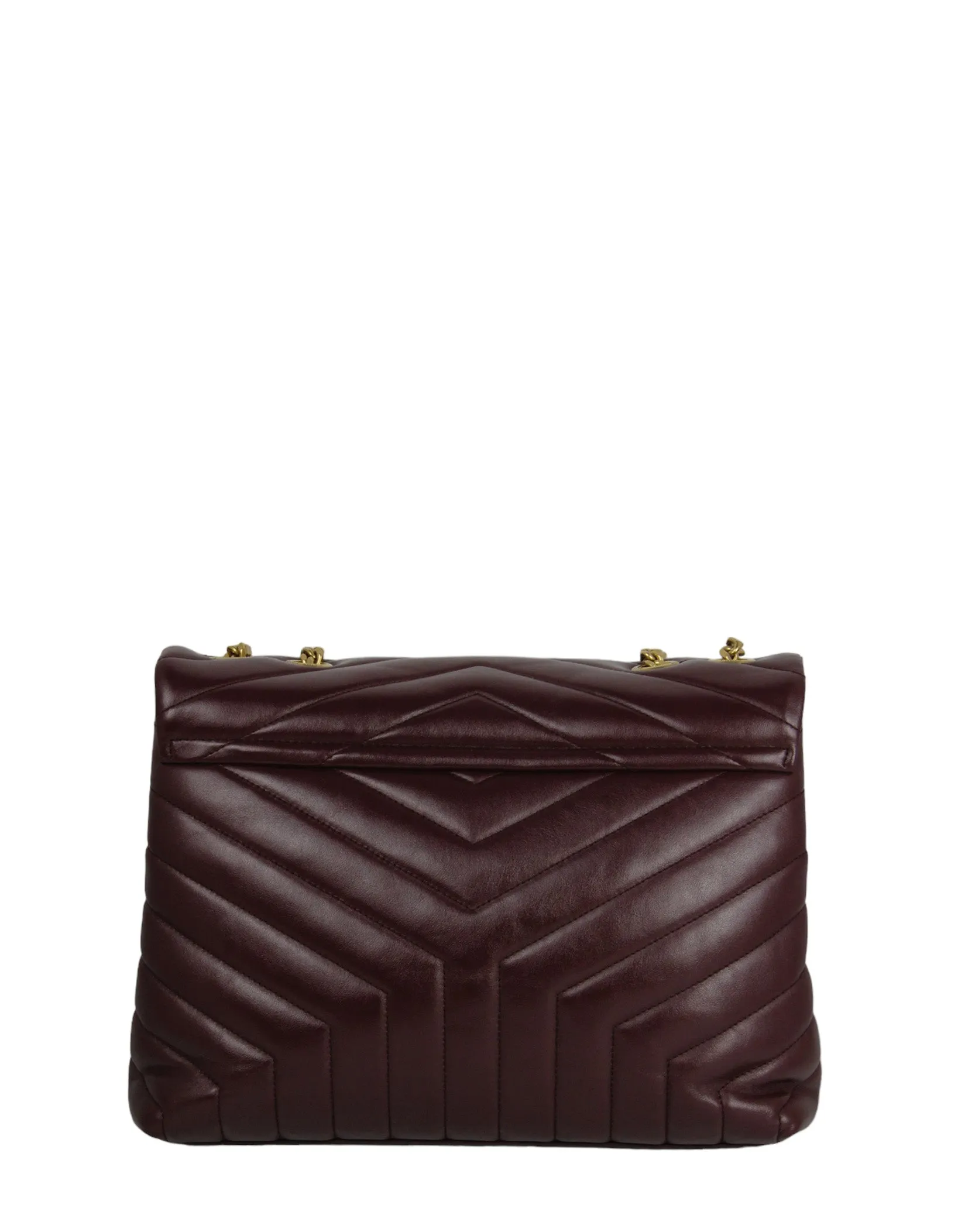 Saint Laurent Rouge Legion Calfskin Y Small Loulou Chain Shoulder Bag