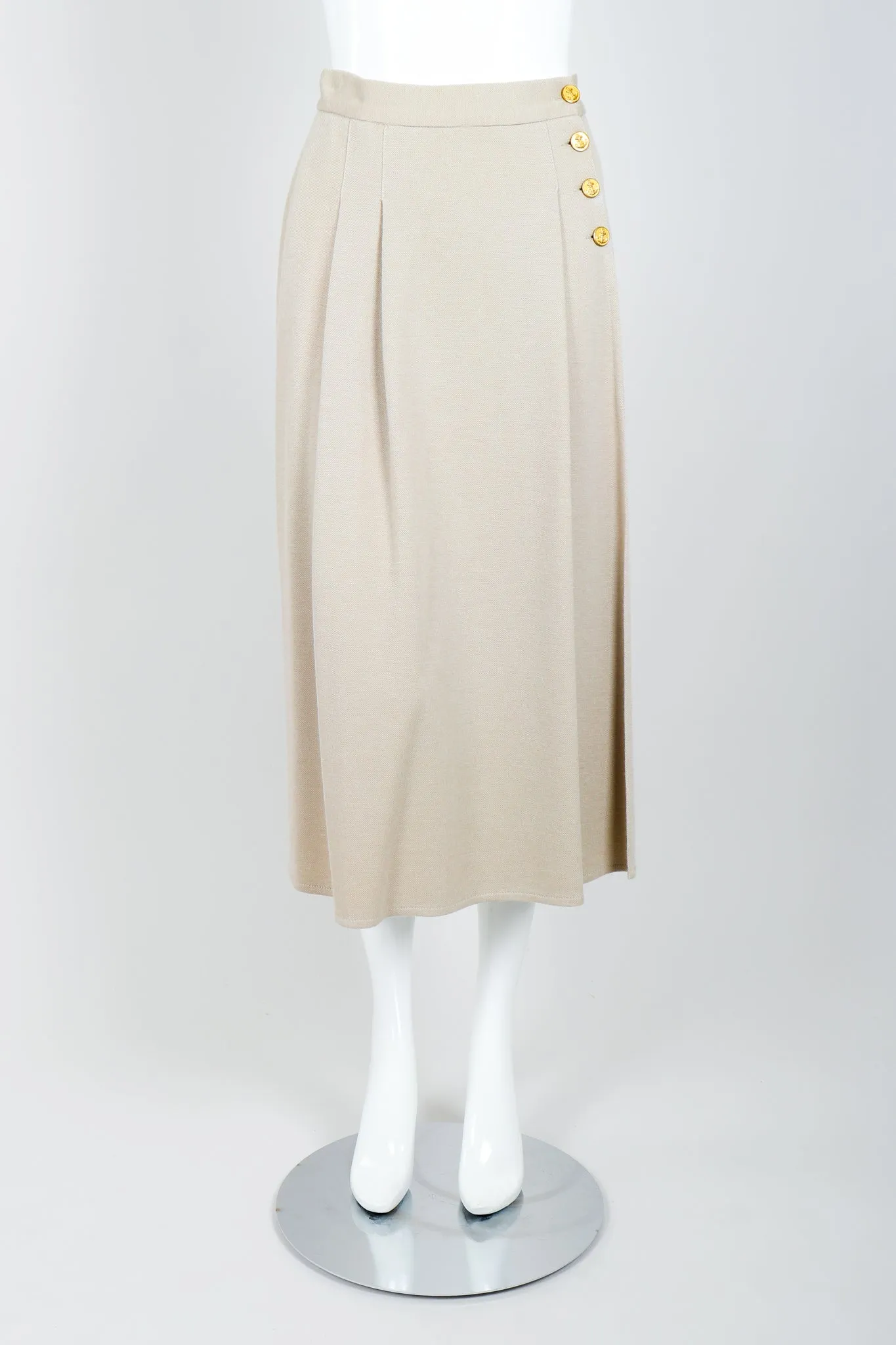 Sand Beige Knit Duster & Skirt Set