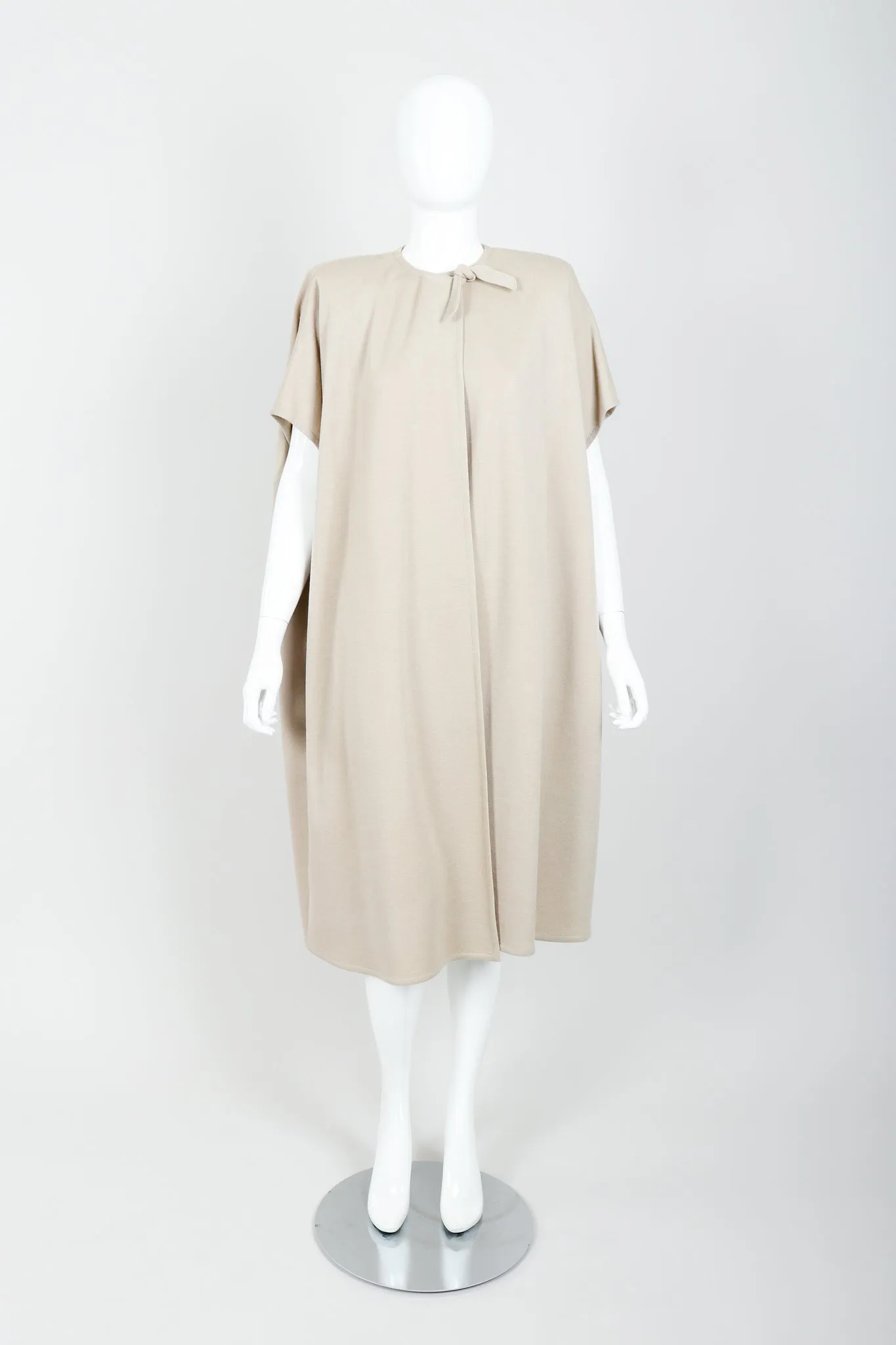 Sand Beige Knit Duster & Skirt Set