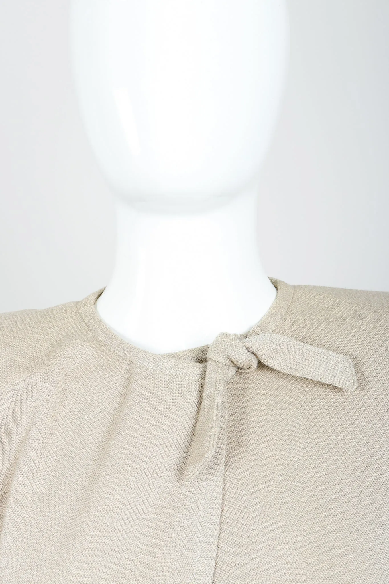 Sand Beige Knit Duster & Skirt Set