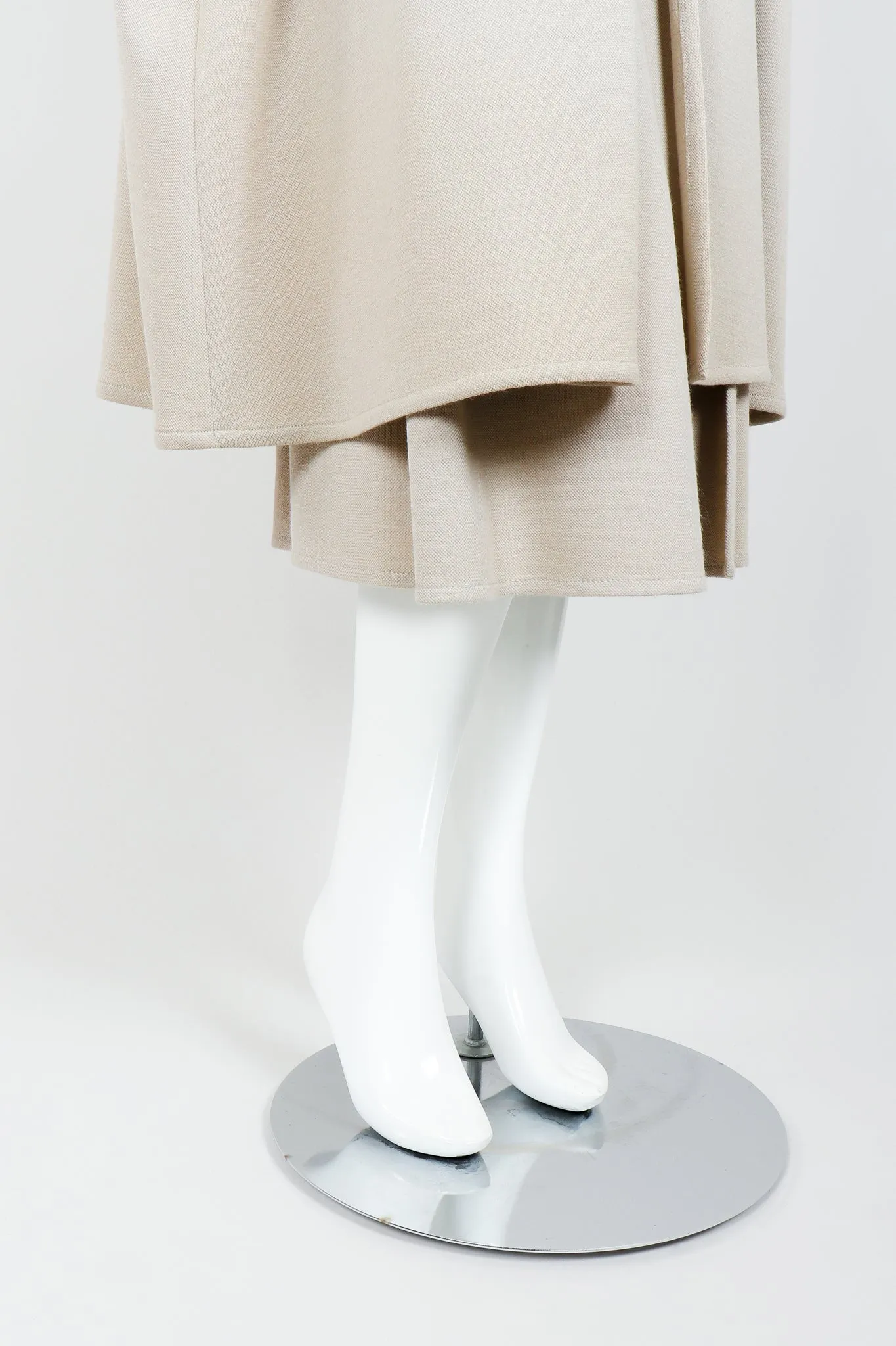 Sand Beige Knit Duster & Skirt Set