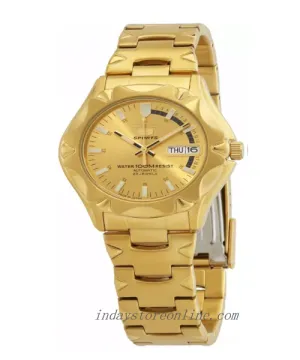 Seiko Automatic Men's Watch SNZ450J1 Gold Tone Stainless Steel Luminous Hands and Markers