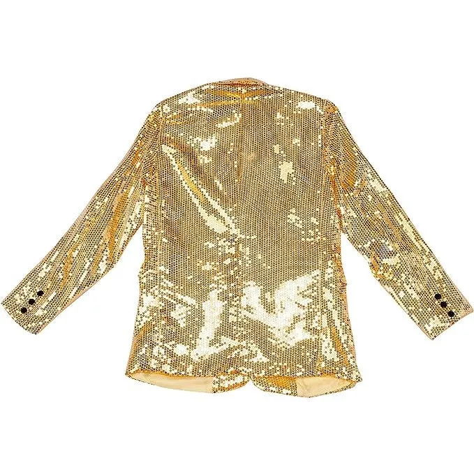 Sequin Jacket Mens Gold Size S