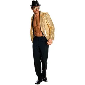 Sequin Jacket Mens Gold Size S