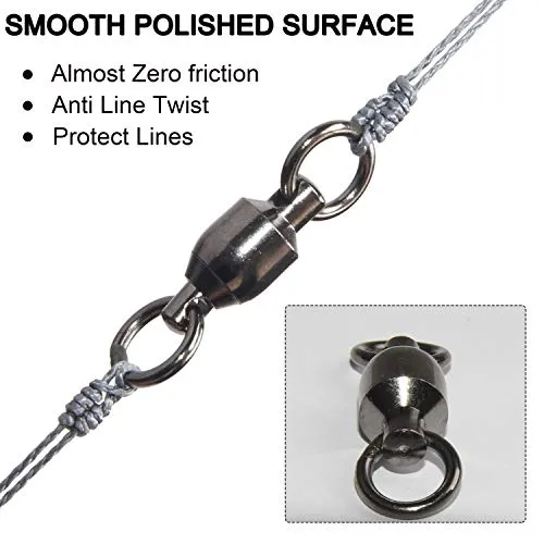 Shaddock Fishing 25 Pack 100% Copper 35lb-390lb High Strength Fishing Ball Bearing Swivels Fish Swivel Connectors with Strong Solid Welded Rings (Size 5 (230lb) 25 Pack)