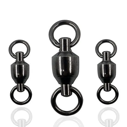 Shaddock Fishing 25 Pack 100% Copper 35lb-390lb High Strength Fishing Ball Bearing Swivels Fish Swivel Connectors with Strong Solid Welded Rings (Size 5 (230lb) 25 Pack)