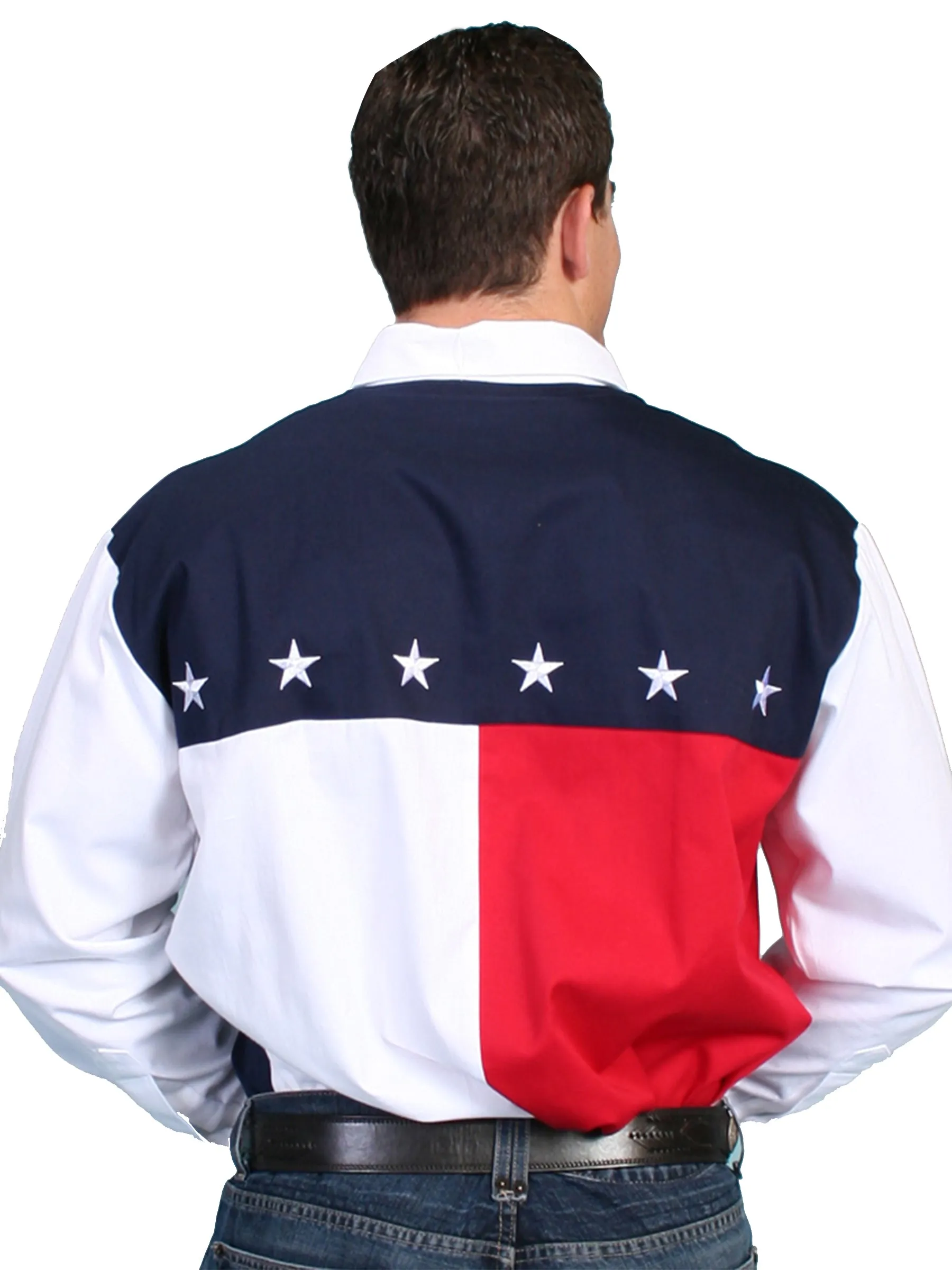 Shirt, Men's Old Glory Button Down Long or Short Sleeve
