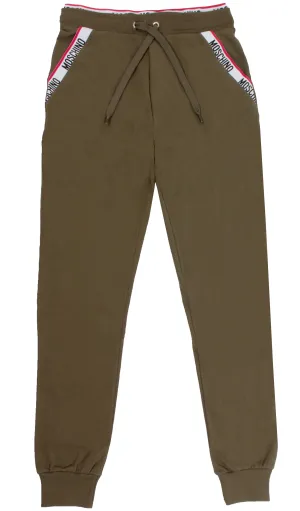 Side Stripe Logo Joggers - Olive