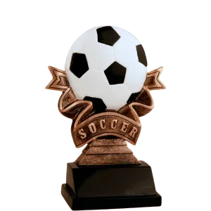 Soccer Ribbon Resin