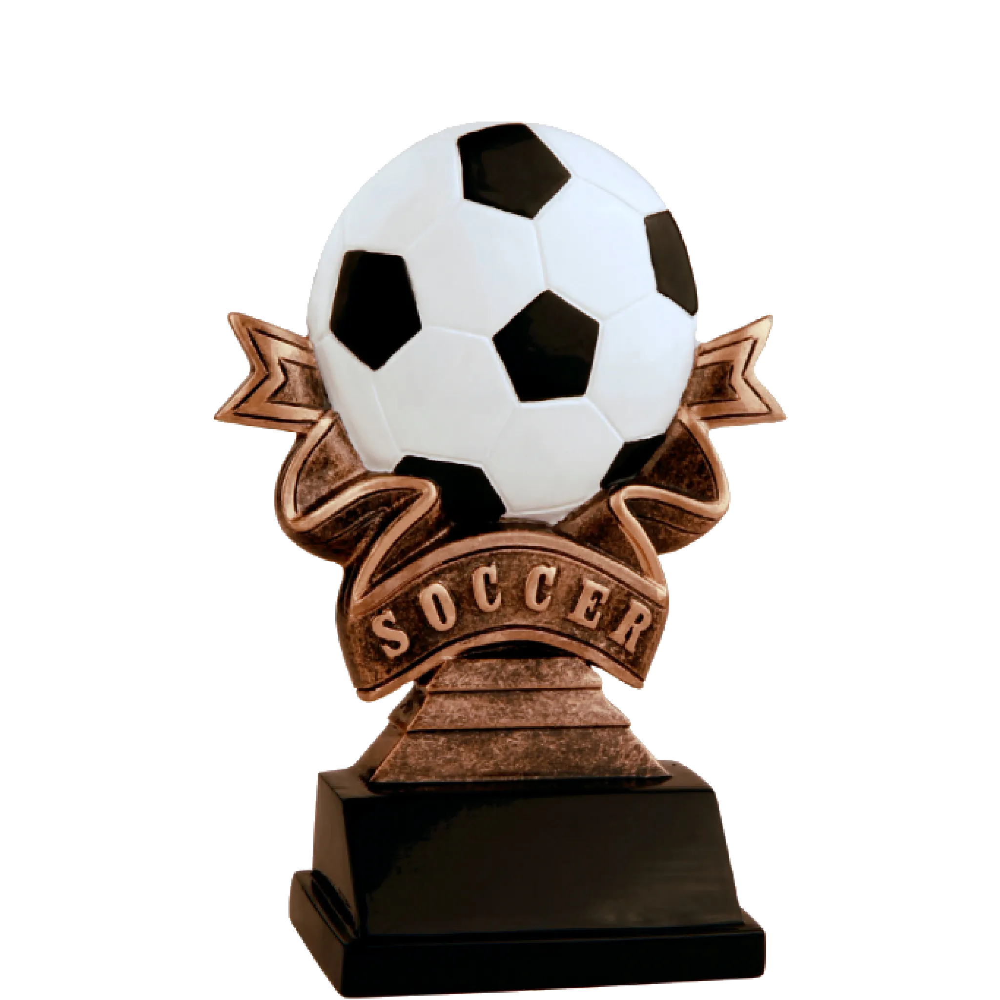 Soccer Ribbon Resin