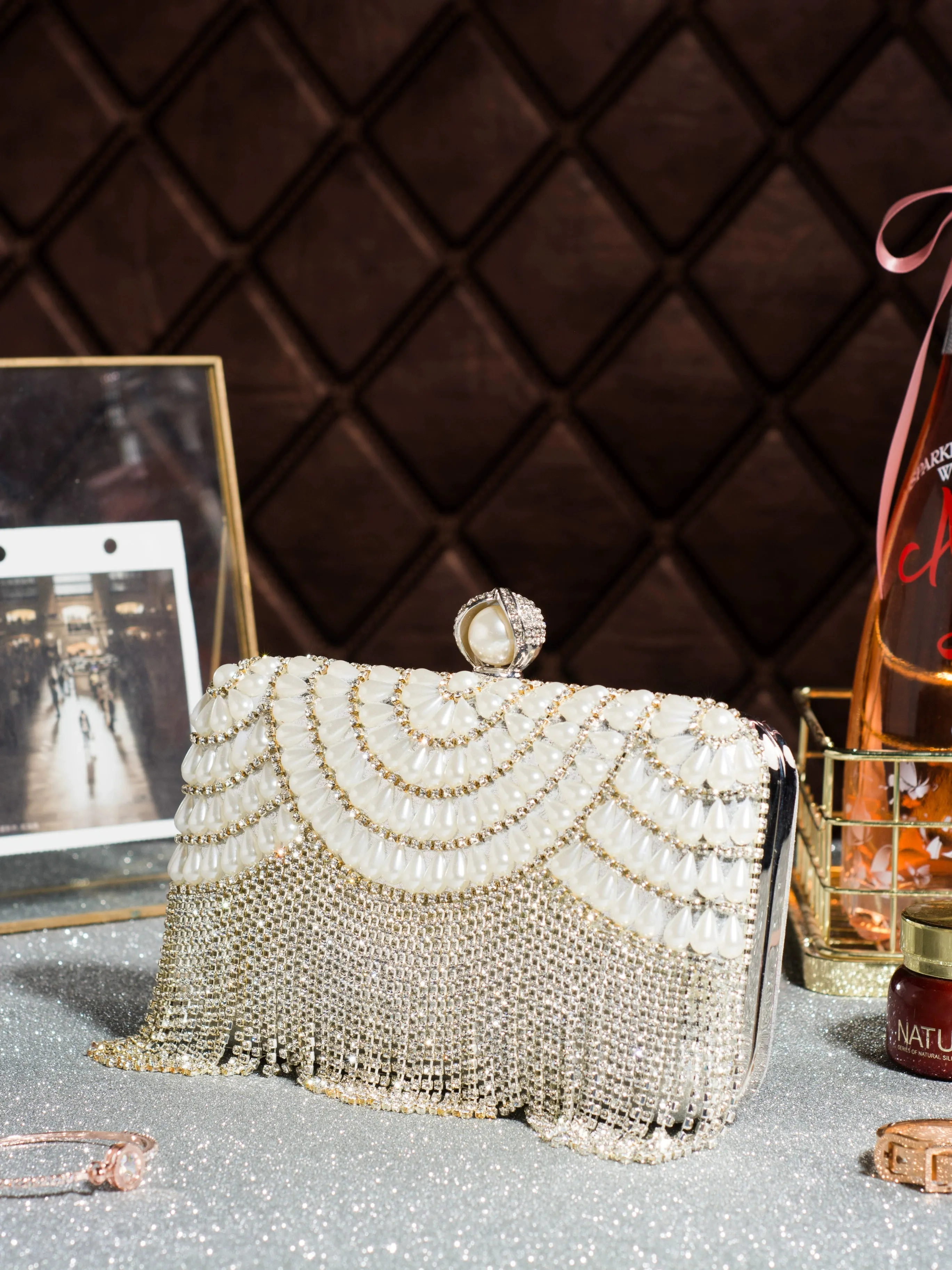 Socialite Pearl Tassel Clutch - A Statement Bag