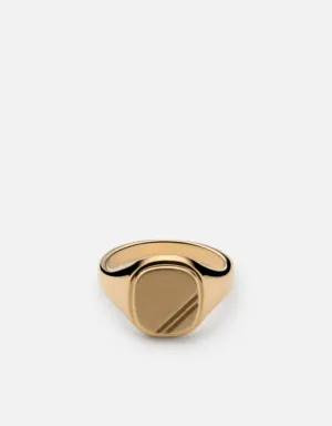 Square Step Ring, Gold Vermeil