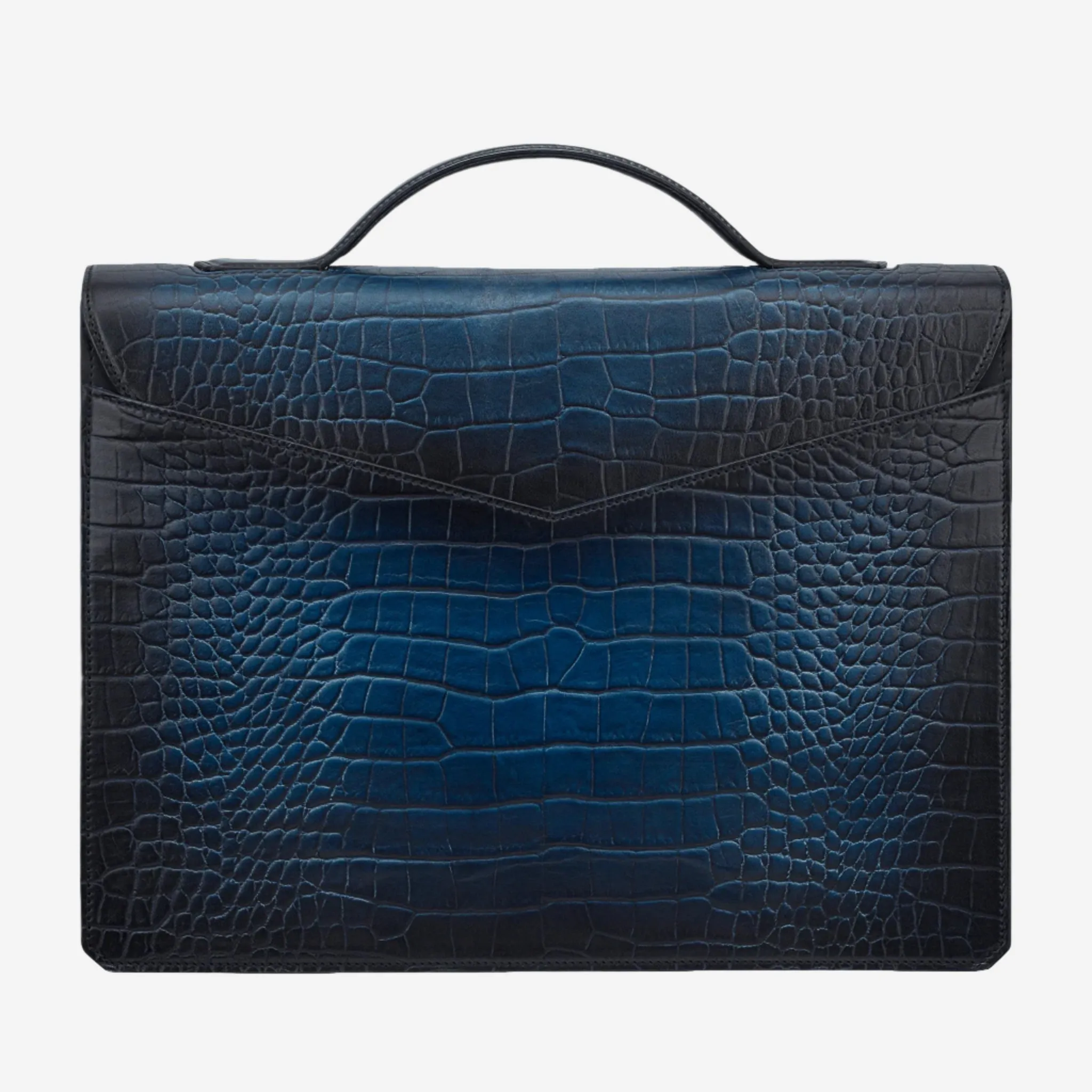 S.T. Dupont Atelier Blue Leather Briefcase 191374