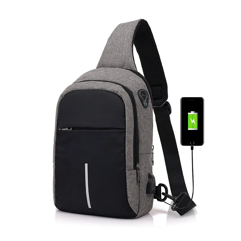 Stall Fashion Trend Multifunctional Waterproof Oxford Men's Chest Bags
